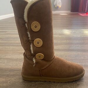 UGG Brown Buttoned Winter Boots
